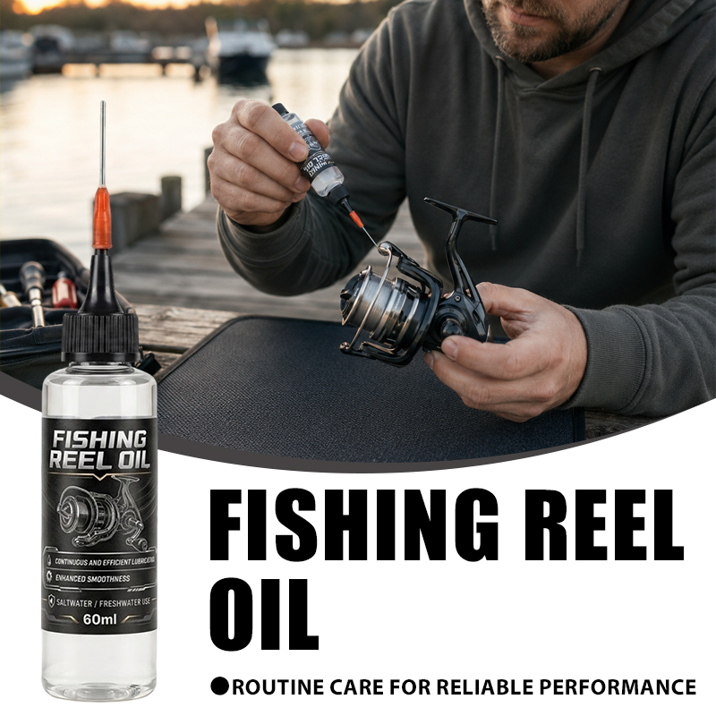 Reel Lubricant - น้ำมันหล่อลื่นสำหรับรอกตกปลา สูตรบำรุงรักษาสำหรับรอกตกปลาในน้ำเค็มและน้ำจืด ทั้งแบบสปินนิ่งและแบบเบทคาสติ้ง ขนาด 60 มล.